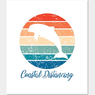 Social Distancing vs Coastal Distancing - Dolphin Posters and Art